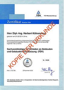 Herzlich Willkommen - Sachverständiger für Schäden an Gebäuden (TÜV)